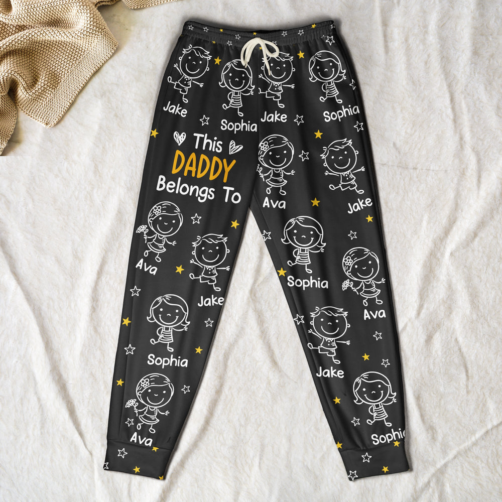 This Daddy Belongs To Doodle - Personalized Lounge Pants With Pockets