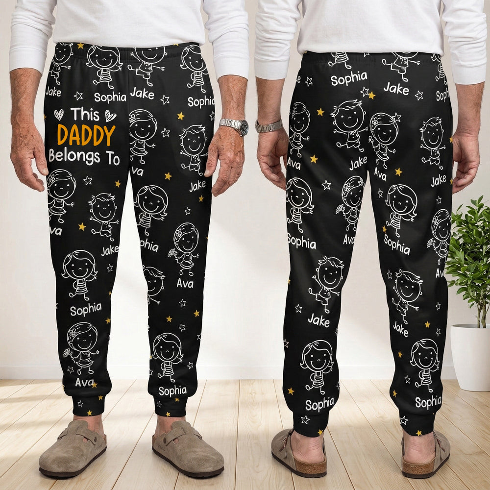 This Daddy Belongs To Doodle - Personalized Lounge Pants With Pockets