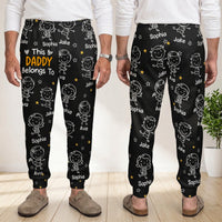 This Daddy Belongs To Doodle - Personalized Lounge Pants With Pockets