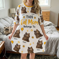 This Cat Mom Belongs To - Personalized Sleep Tee