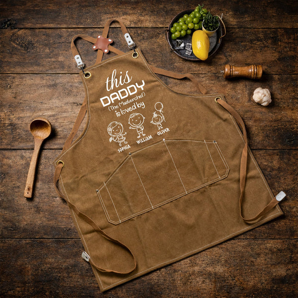 This Daddy Is Loved By Kids Funny Gift - Personalized Apron