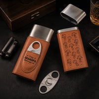 This Grandpa Belongs To Doodle Style - Personalized Cigar Case