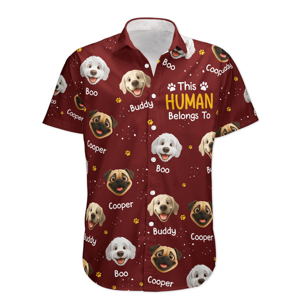 This Human Belongs To - Personalized Hawaiian Shirt