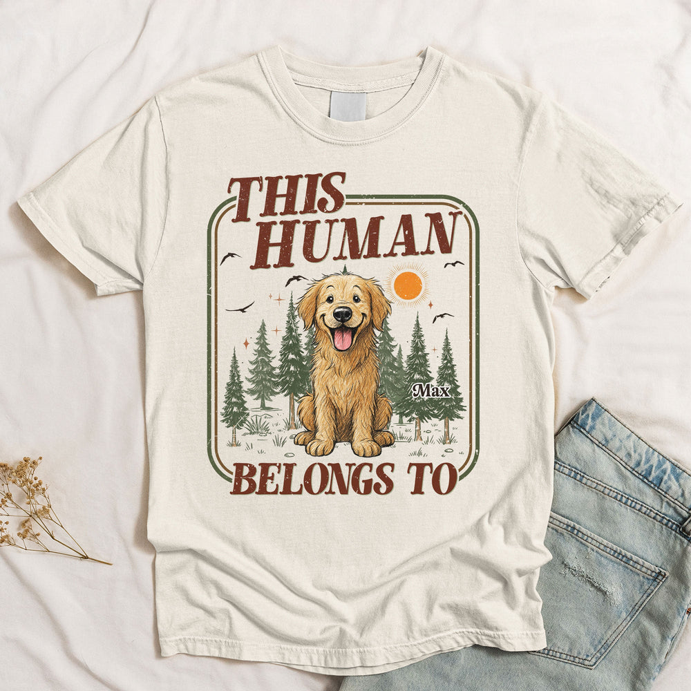 This Human Belongs To - Vintage Version - Personalized Shirt