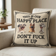 Personalized This Is My Happy Place Pet Photo Pillow Cover