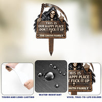 Personalized Funny Halloween Metal Garden Stake Yard Sign