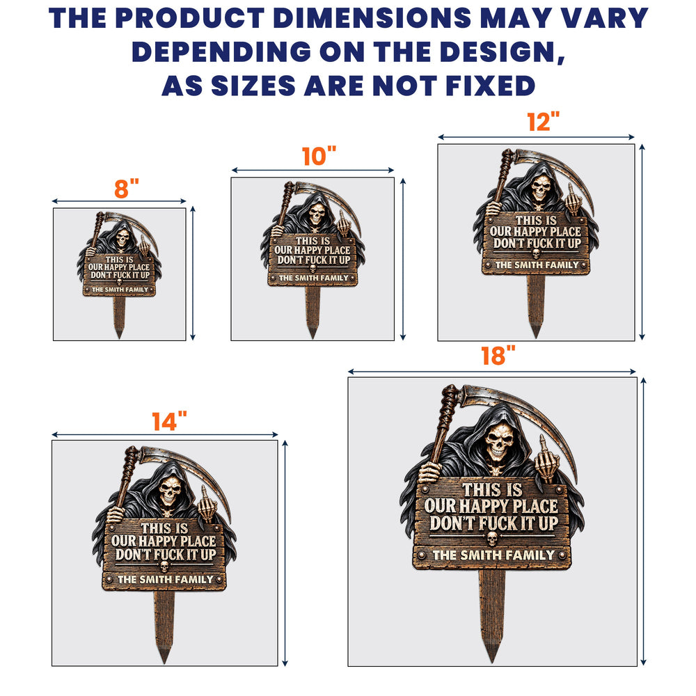 Personalized Funny Halloween Metal Garden Stake Yard Sign