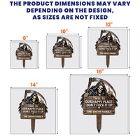Personalized Funny Halloween Metal Garden Stake Yard Sign