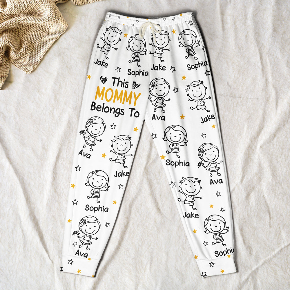 This Mommy Belongs To Doodle - Personalized Sweatpants, Lounge Pants With Pockets