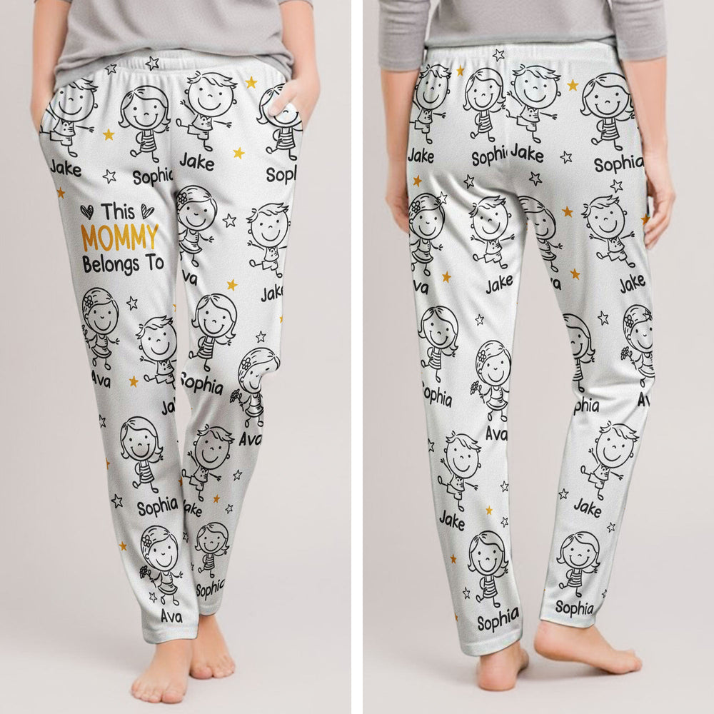 This Mommy Belongs To Doodle - Personalized Sweatpants, Lounge Pants With Pockets