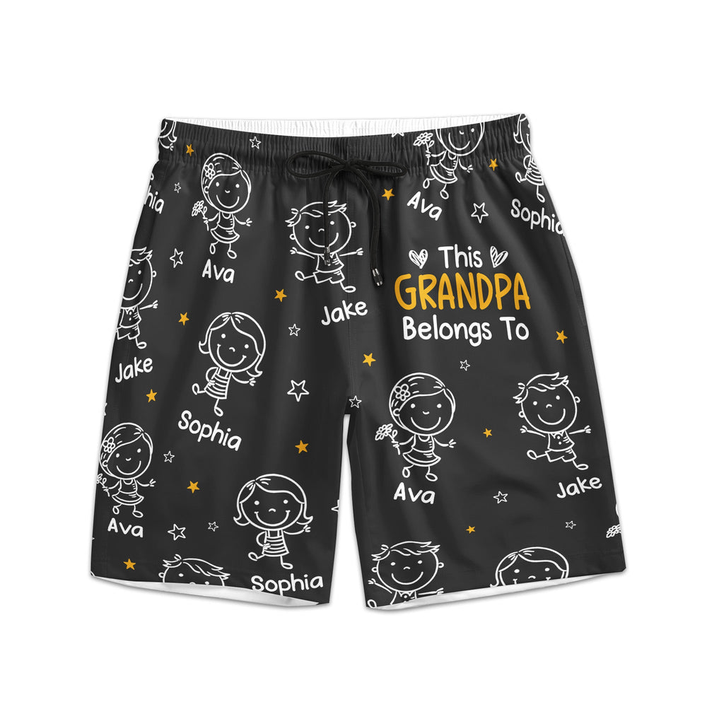 This Papa Belongs To Doodle Style - Personalized Shorts | Fun Summer Gift For Papa & Grandpa