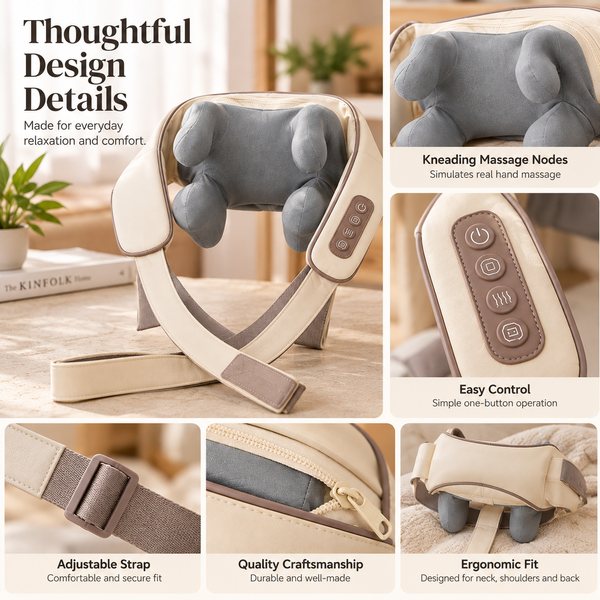 Mepriva Wireless Neck & Shoulder Massager, Deep Kneading