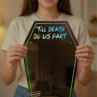 Till Death Do Us Part - Personalized Coffin Shaped LED Mirror