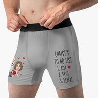To Do List Naughty Couple Anniversary Gift - Personalized Men's Boxer Brief
