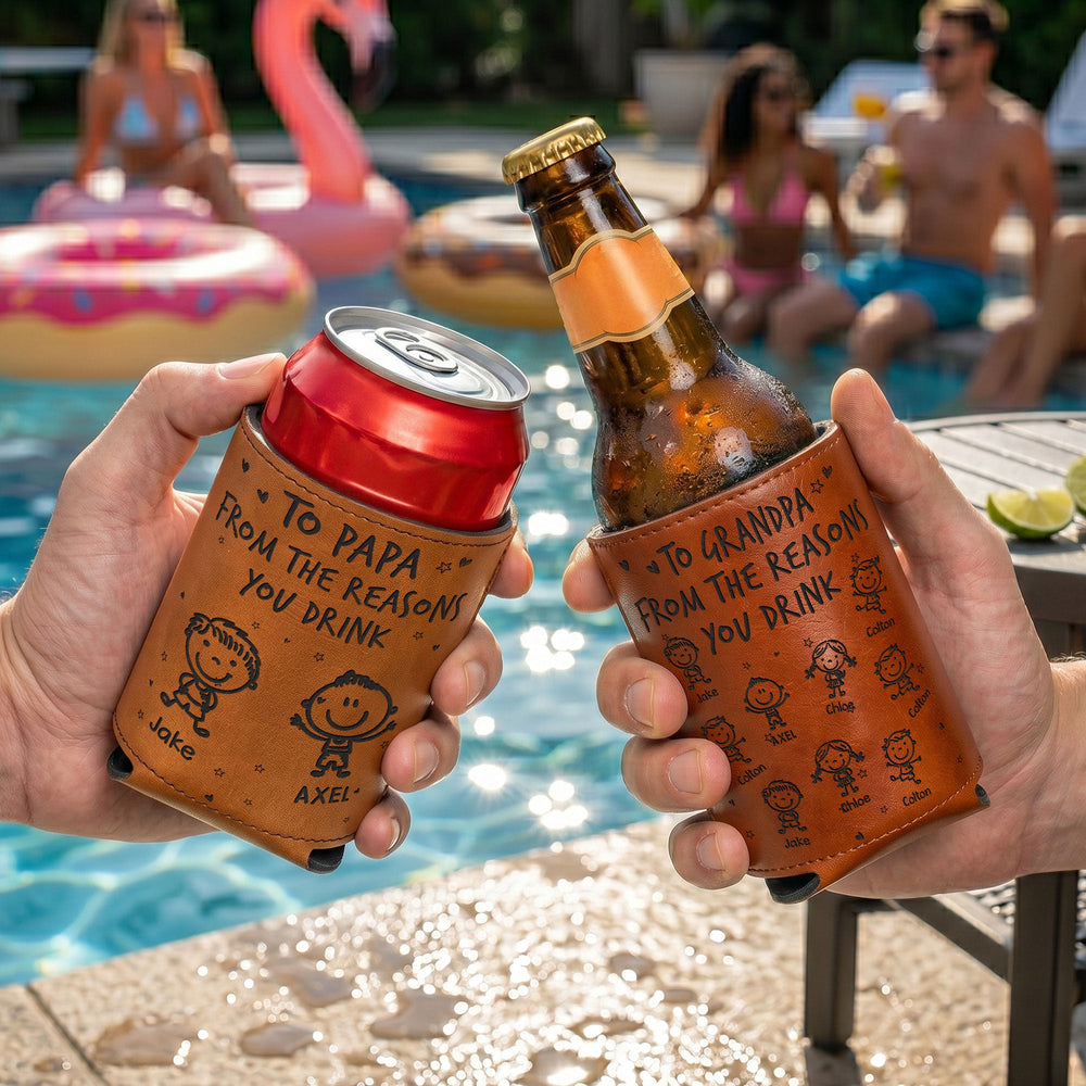 To Dad From The Reasons You Drink - Personalized Can Cooler