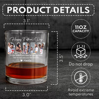 To Me You Are The World Father's Day Gift For Dad, Husband  - Personalized Whiskey Glass