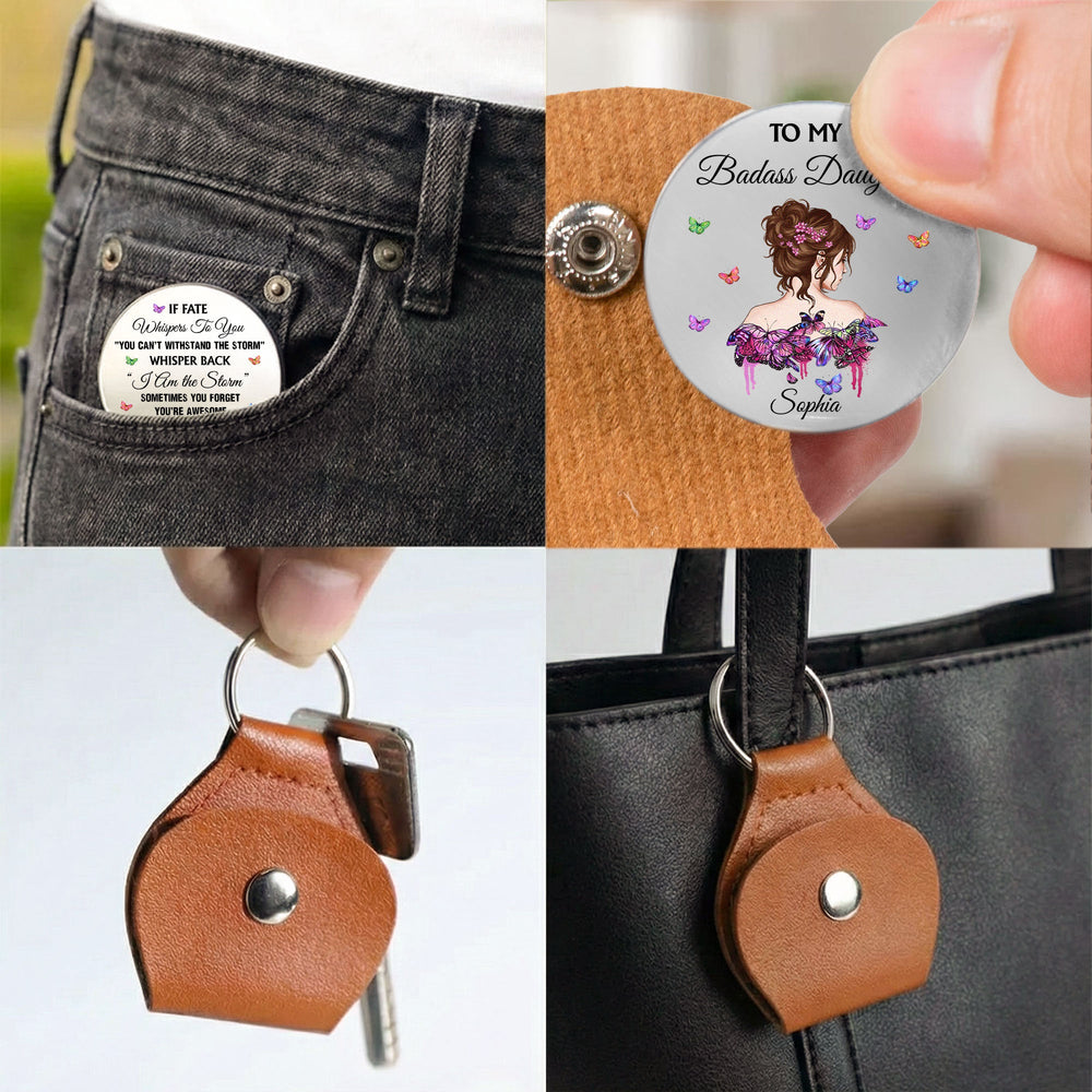 To My Badass Daughter I Love You - Personalized Pocket Hug