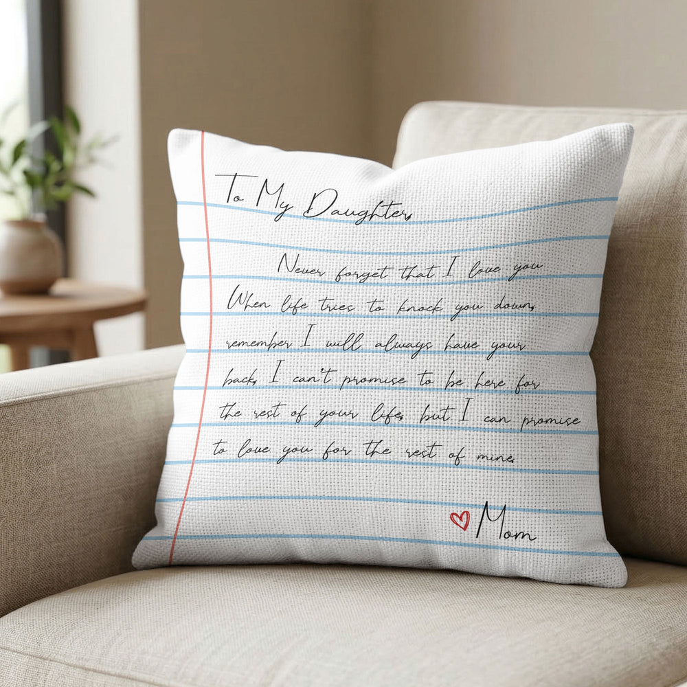 To My Daughter Son Grandson Never Forget That I Love You - Personalized Pillow Cover