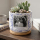 To My Daughter Toile De Jouy Custom Photo Mom & Daughter, Dad & Daughter - Personalized Plant Pot