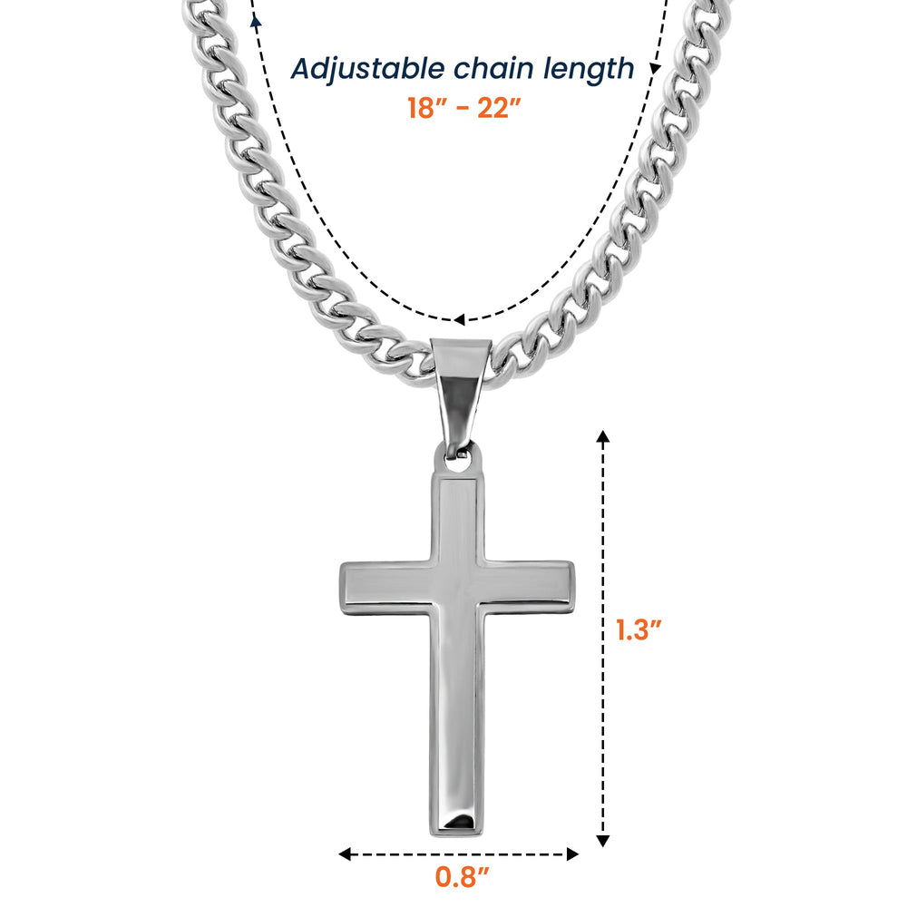To My Son Be Strong & Courageous Bible Verse - Personalized Necklace
