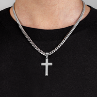 To My Son Be Strong & Courageous Bible Verse - Personalized Necklace