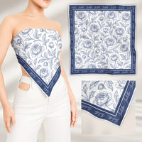 Toile De Jouy Custom Birth Flower Gift For Her, Daughter, Mom, Wife, Sister - Personalized Scarf