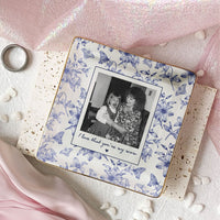Toile De Jouy Photo Trinket Tray Mother's Day Gift For Mum, Mom, Nana - Personalized Jewelry Dish