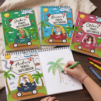Travel Journal For Kids Holiday Activity Book - Personalized Sketch Book