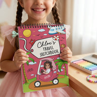 Travel Journal For Kids Holiday Activity Book - Personalized Sketch Book