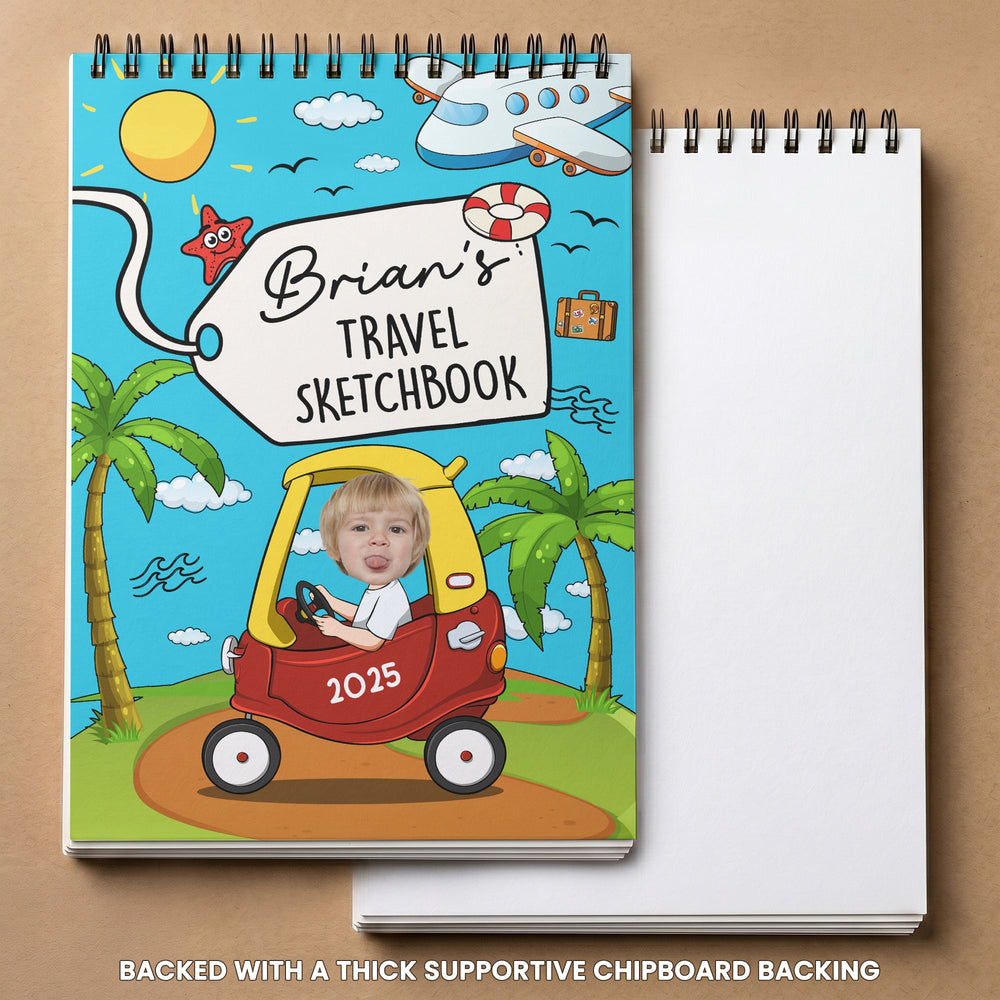 Travel Journal For Kids Holiday Activity Book - Personalized Sketch Book
