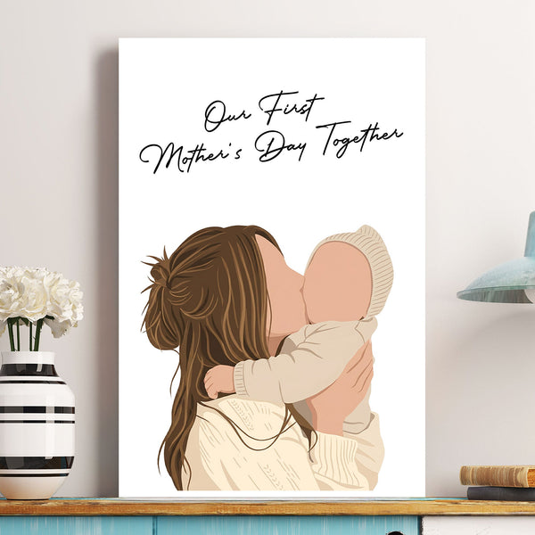 Mother's Day Gifts, Turn Photo Into Faceless Art - Mother's Day Gift For Mom, Mum, Family - Personalized Poster
