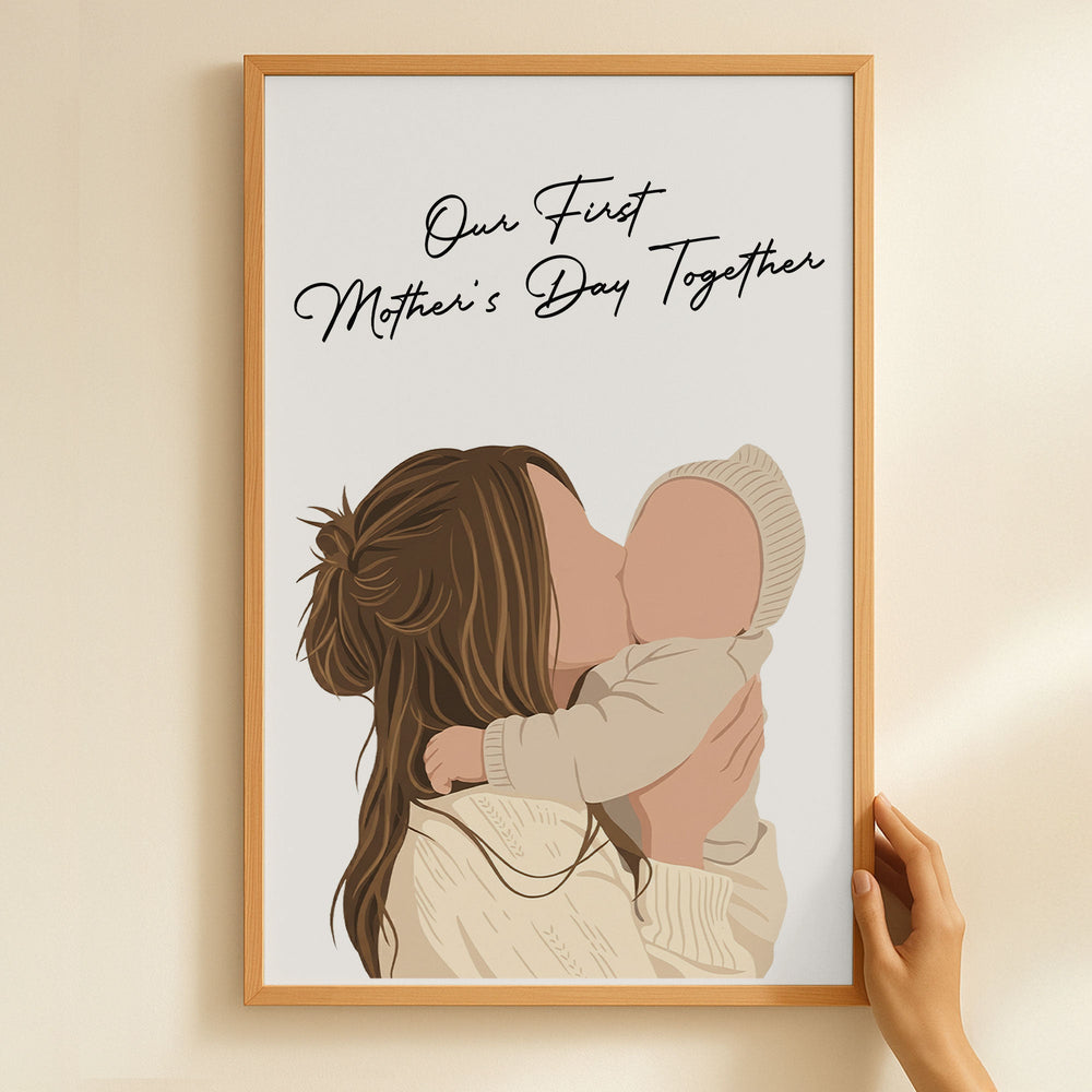 Mother's Day Gifts, Turn Photo Into Faceless Art - Mother's Day Gift For Mom, Mum, Family - Personalized Poster