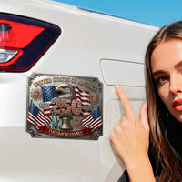 United States Of America 250th Anniversary Faux Pattern - Personalized Bumper Sticker