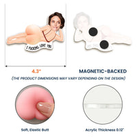 Custom Face Squishy Fridge Magnet - Funny I Fucking Love You Gift for Him