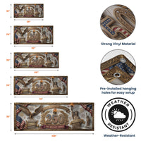 USA Semiquincentennial Decor Faux Pattern - Personalized Banner