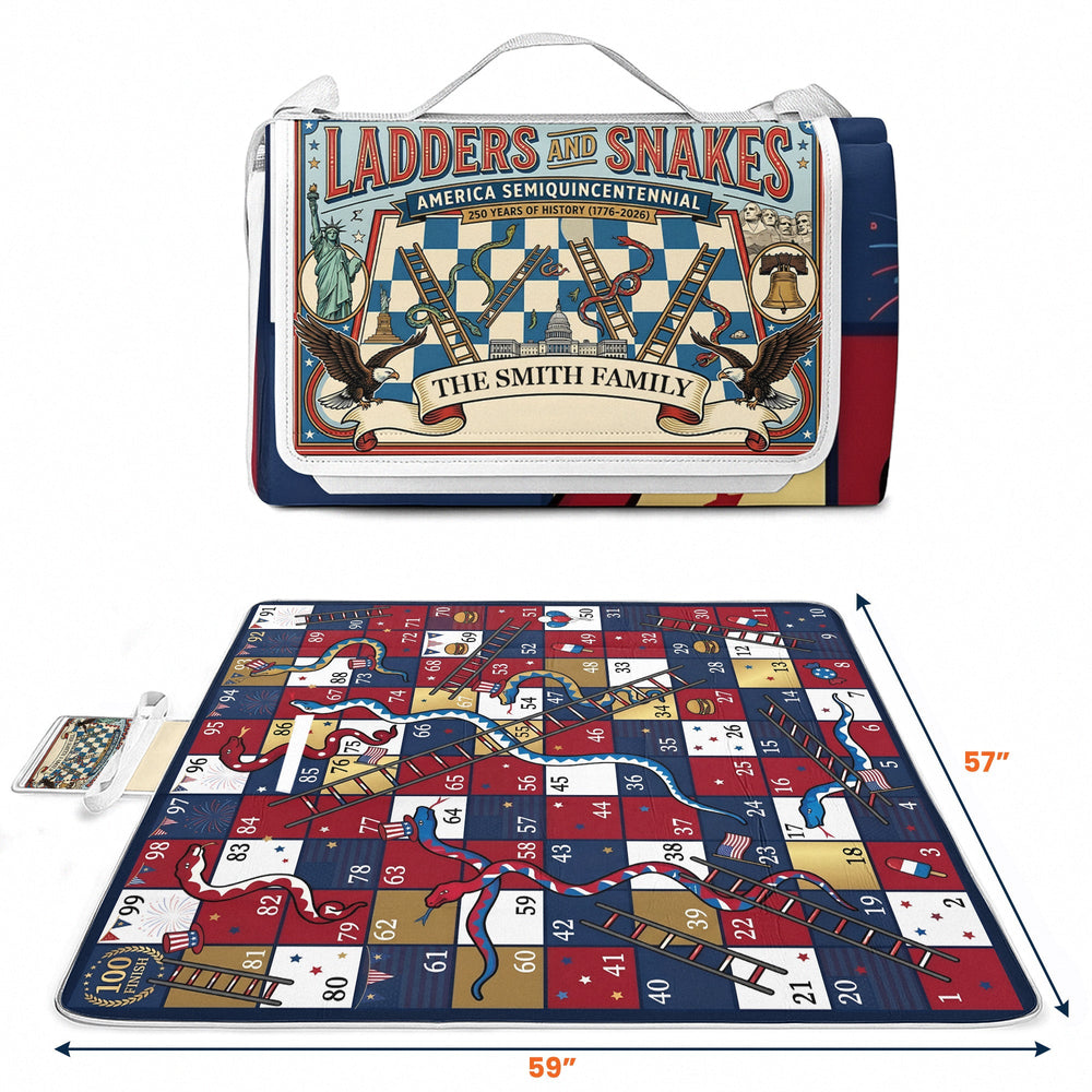 Usa 250Th Anniversary Games For Kids Outdoor Activities - Personalized Picnic Blanket