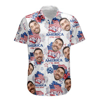 Usa 250th Anniversary Semiquincentennial Custom Photo - Personalized Hawaiian Shirt