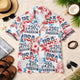 USA 250th Birthday Eagle Patriotic - Personalized Hawaiian Shirt