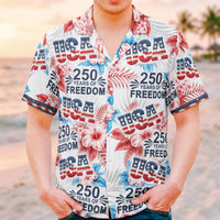 USA 250th Birthday Eagle Patriotic - Personalized Hawaiian Shirt