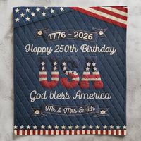 USA 250Th Birthday Faux Yarn Pattern - Custom Blanket