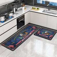 USA 250 Years Of Freedom Faux Pattern - Personalized Runner Rug