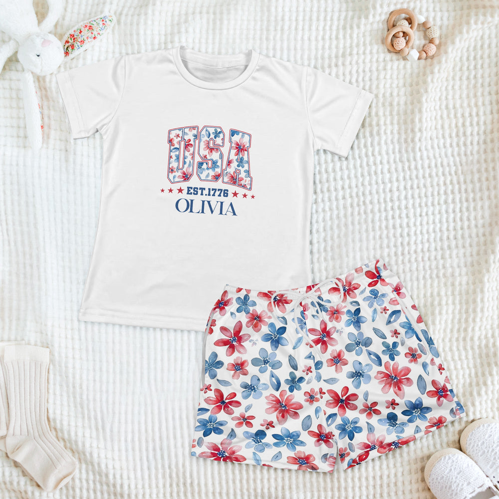 USA Est. 1776 250th Birthday - Personalized Kids Clothing Set