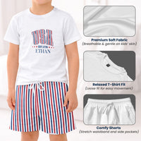 USA Est. 1776 250th Birthday - Personalized Kids Clothing Set