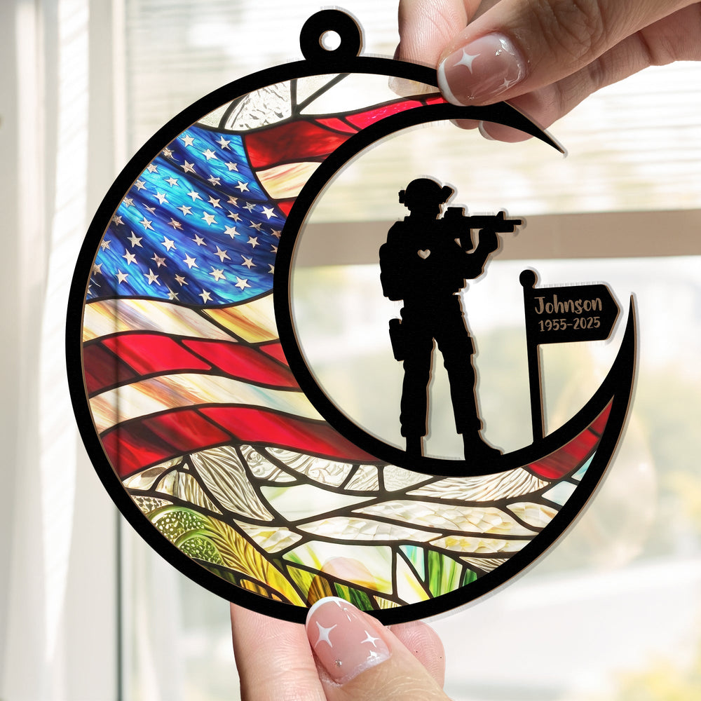 Veteran Memorial 250th Anniversary Tribute - Personalized Window Hanging Suncatcher