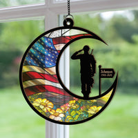 Veteran Memorial 250th Anniversary Tribute - Personalized Window Hanging Suncatcher