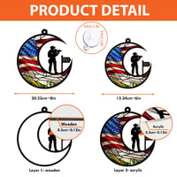 Veteran Memorial 250th Anniversary Tribute - Personalized Window Hanging Suncatcher