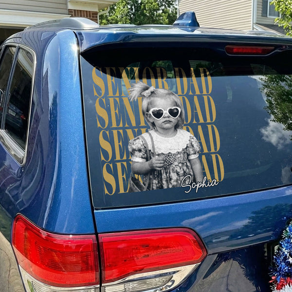 Vintage Photo And Year Senior - Personalized Decal