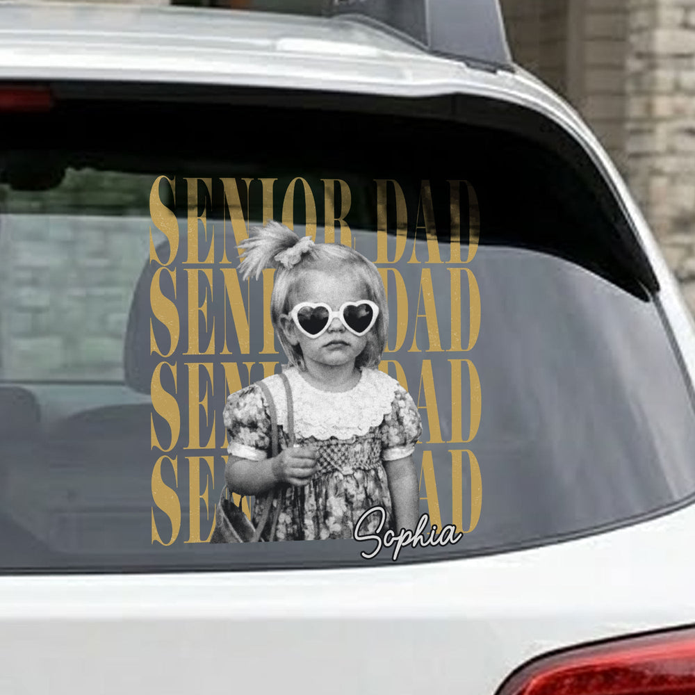 Vintage Photo And Year Senior - Personalized Decal