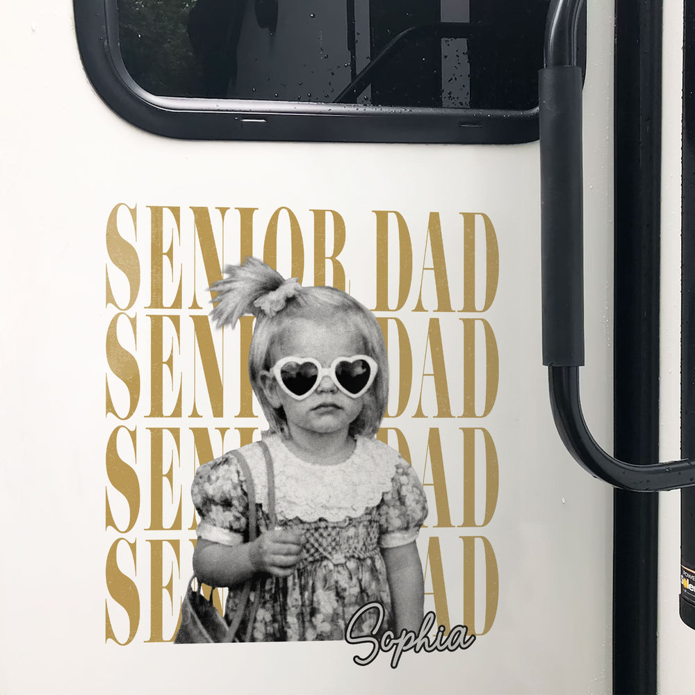 Vintage Photo And Year Senior - Personalized Decal