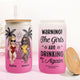 Warning! The Girls Are Drinking Again - Summer Besties Trip - Personalized Frosted Glass Cup